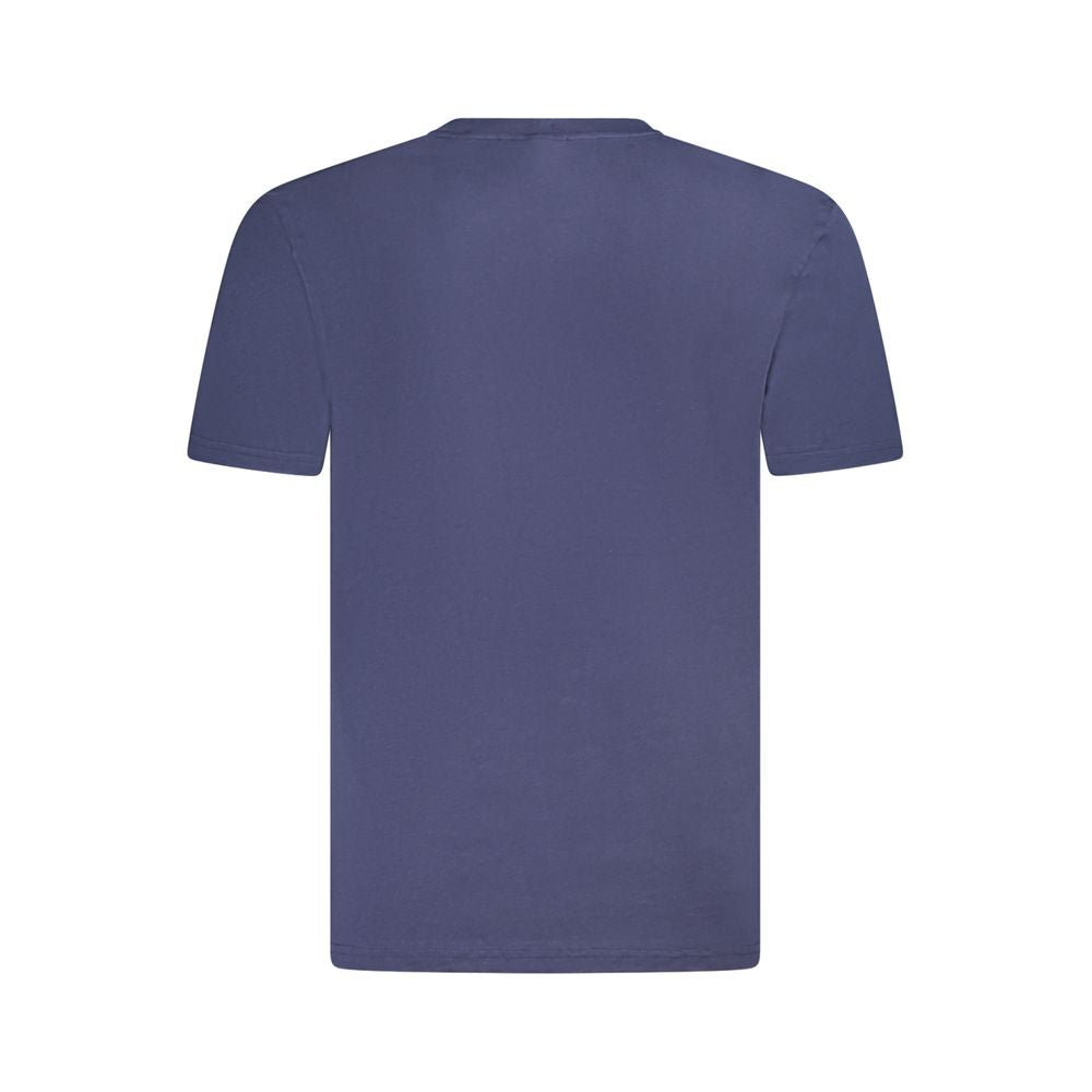 Blue Cotton Men T-Shirt