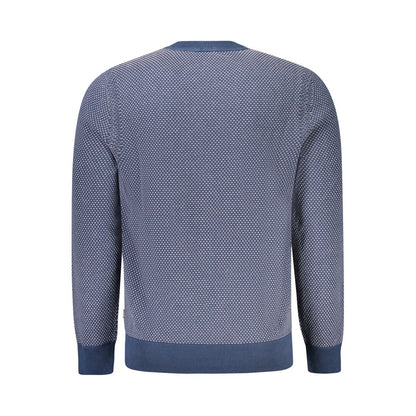 Blue Cotton Men Sweater