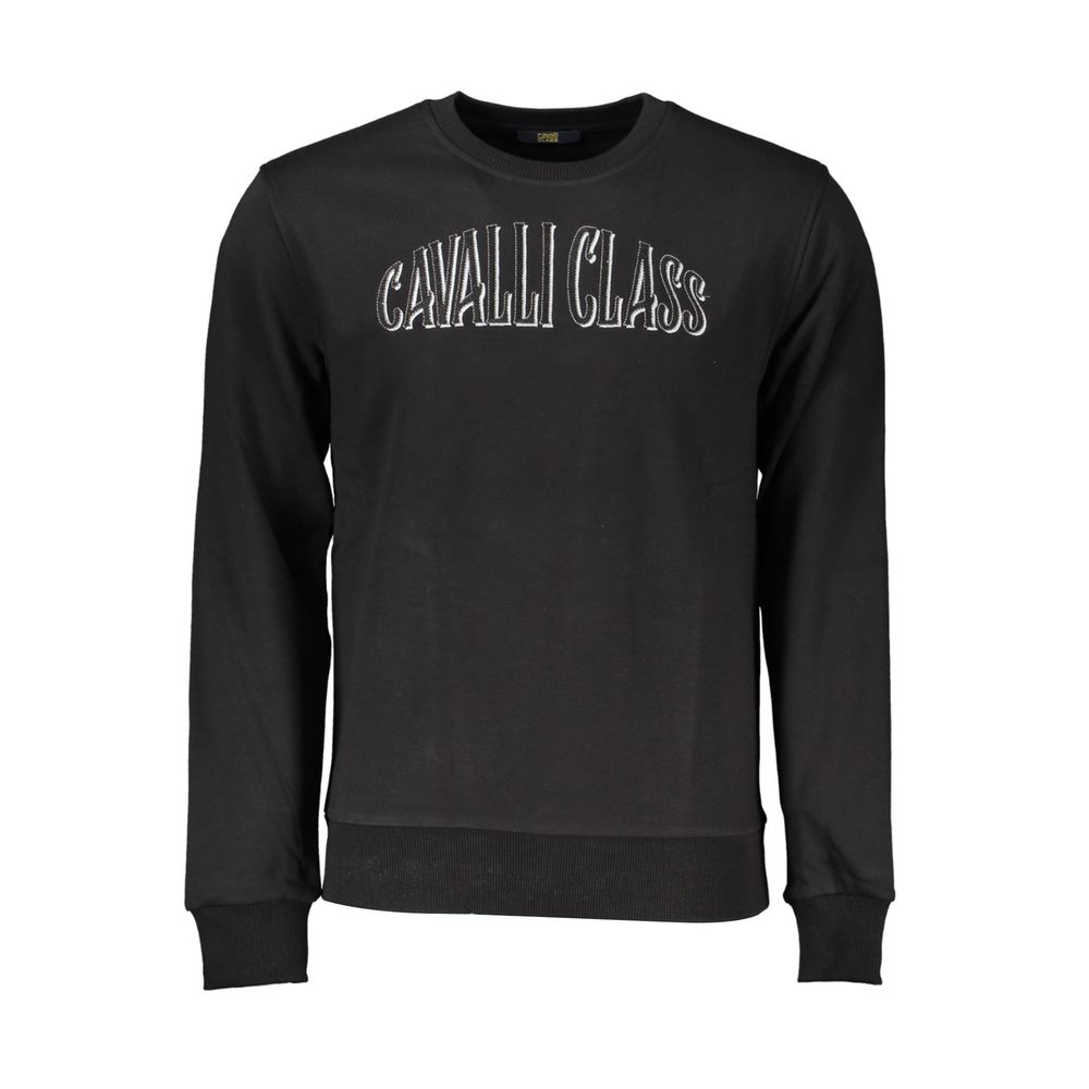 Black Cotton Men Sweater