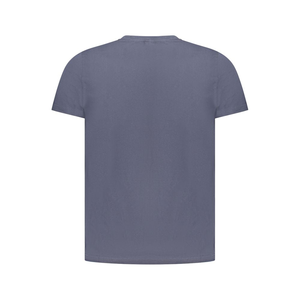 Blue Cotton Men T-Shirt