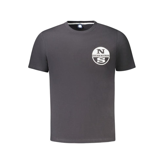 Black Cotton Men T-Shirt