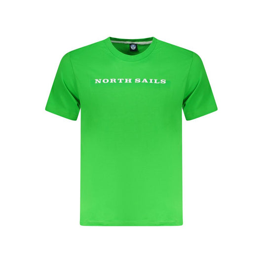 Green Cotton Men T-Shirt