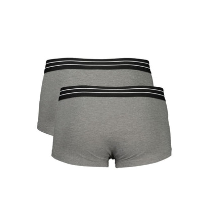 Gray Cotton Men Boxer