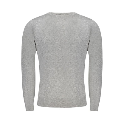 Gray Viscose Men Sweater