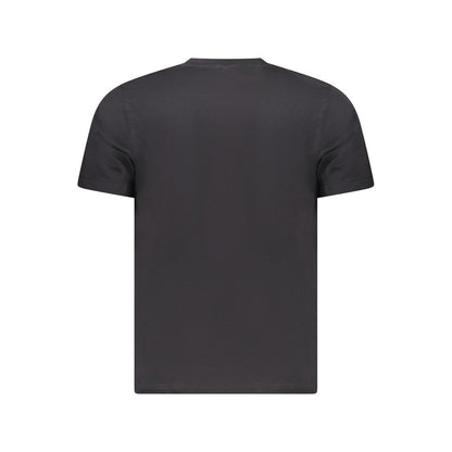 Black Cotton Men T-Shirt