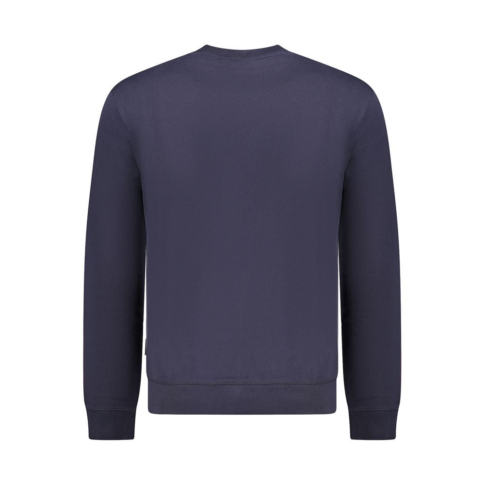 Blue Cotton Men Sweater