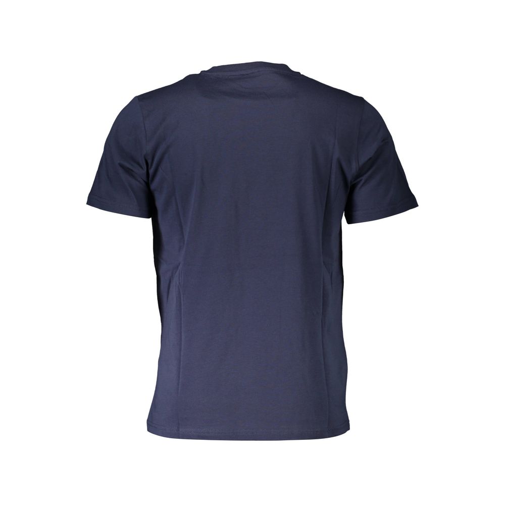 Blue Cotton Men T-Shirt