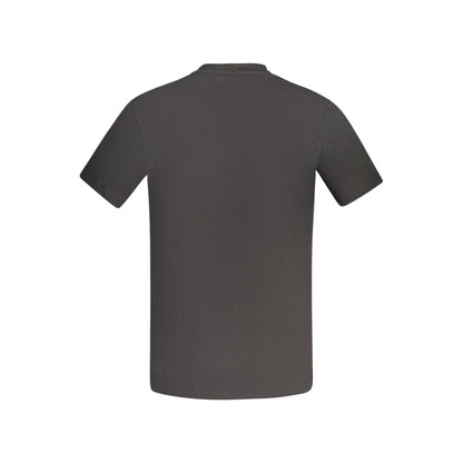 Black Cotton Men T-Shirt