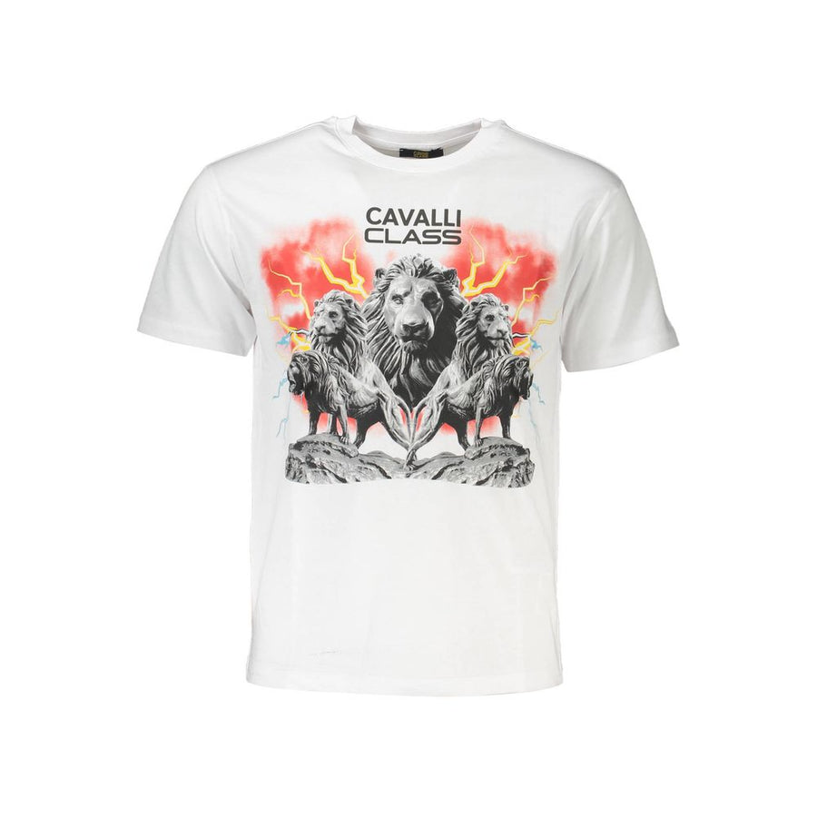 White Cotton Men T-Shirt