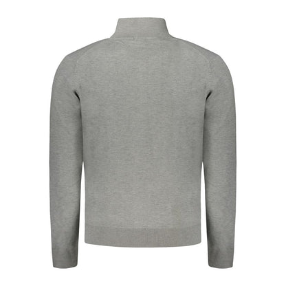 Gray Polyamide Mens Cardigan