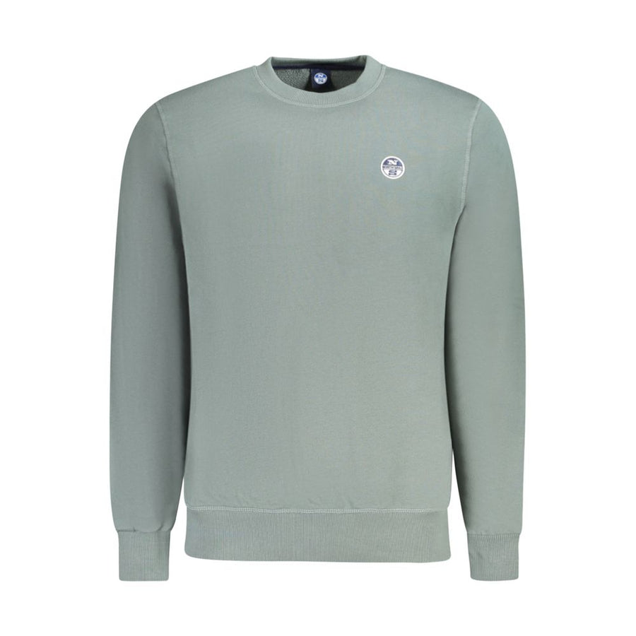 Green Cotton Men Sweater