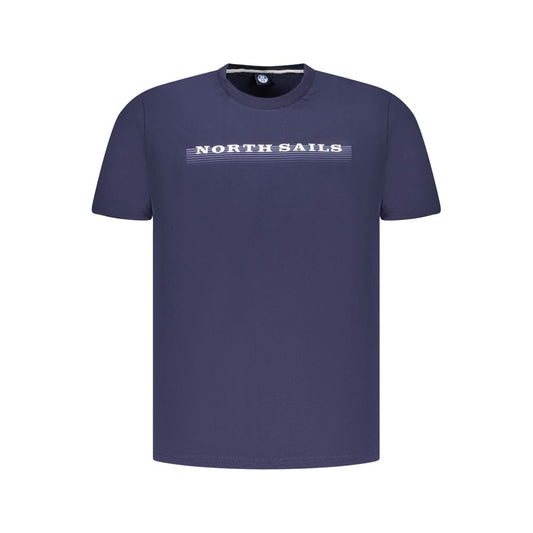 Blue Cotton Men T-Shirt