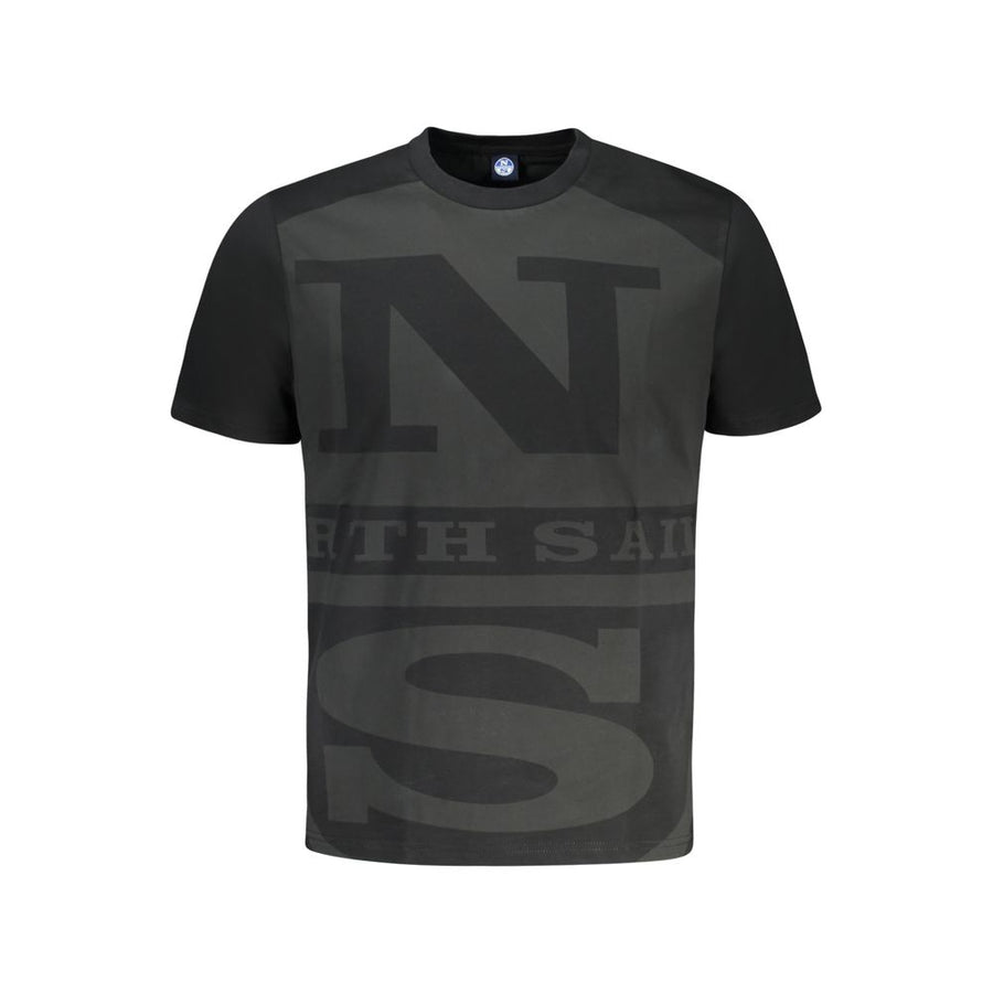 Black Cotton Men T-Shirt