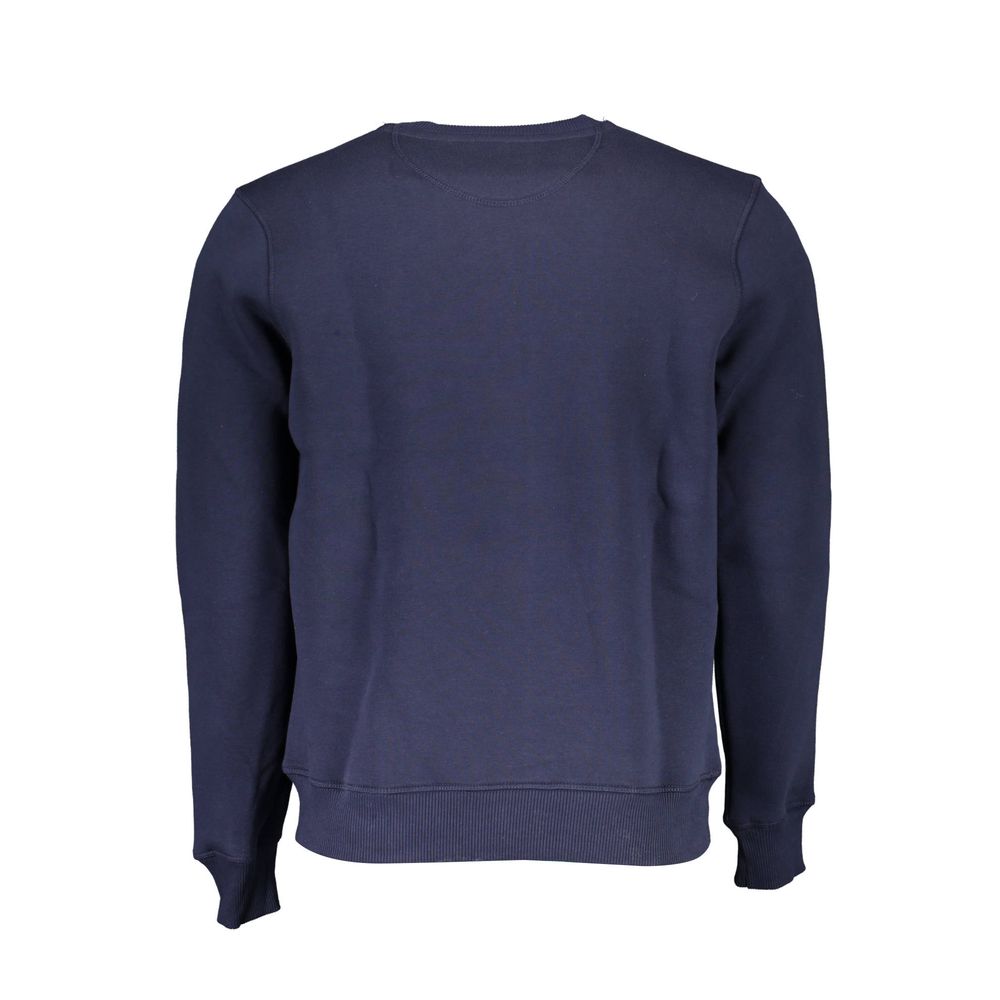 Blue Cotton Men Sweater