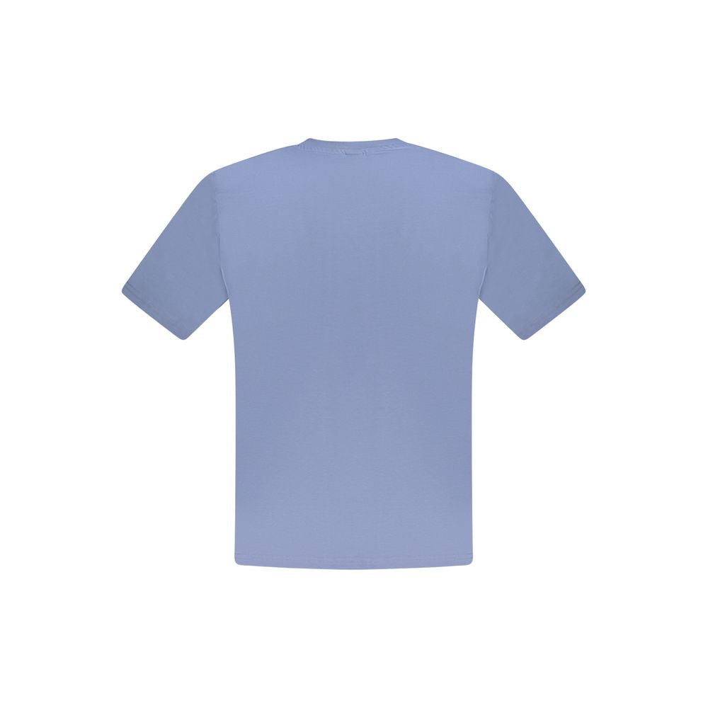 Blue Cotton Men T-Shirt