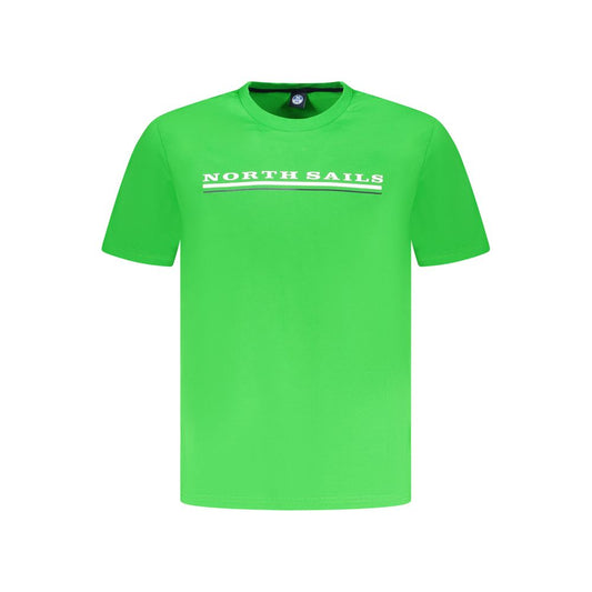 Green Cotton Men T-Shirt