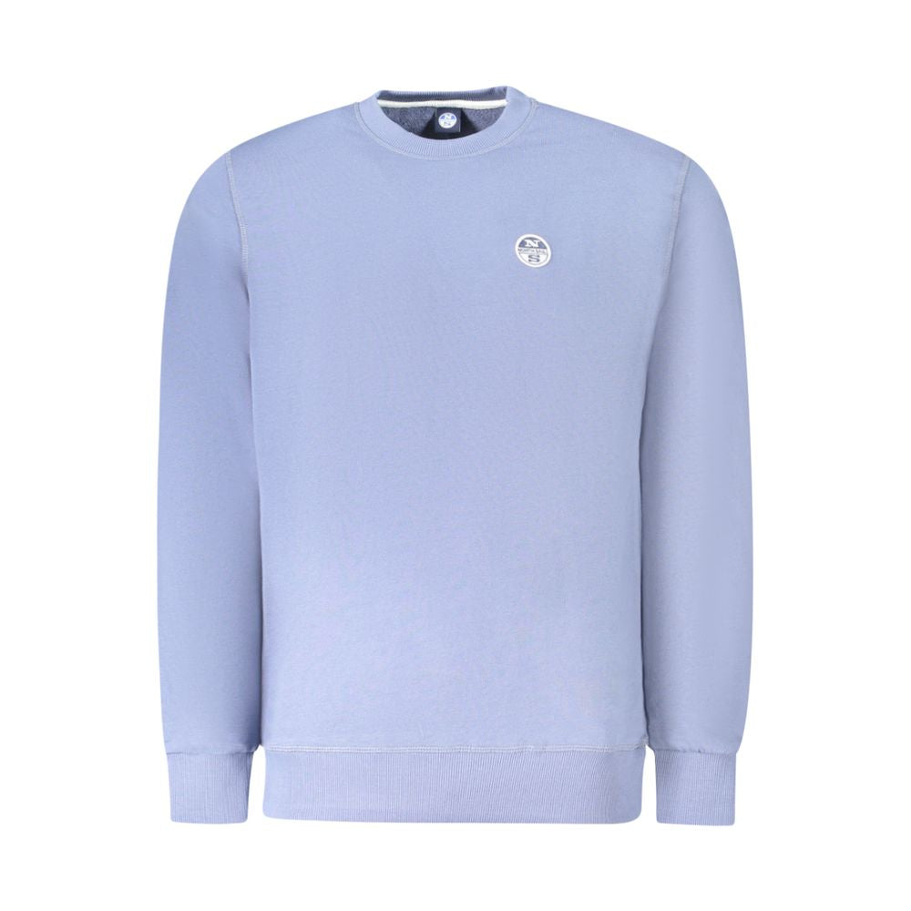 Blue Cotton Men Sweater