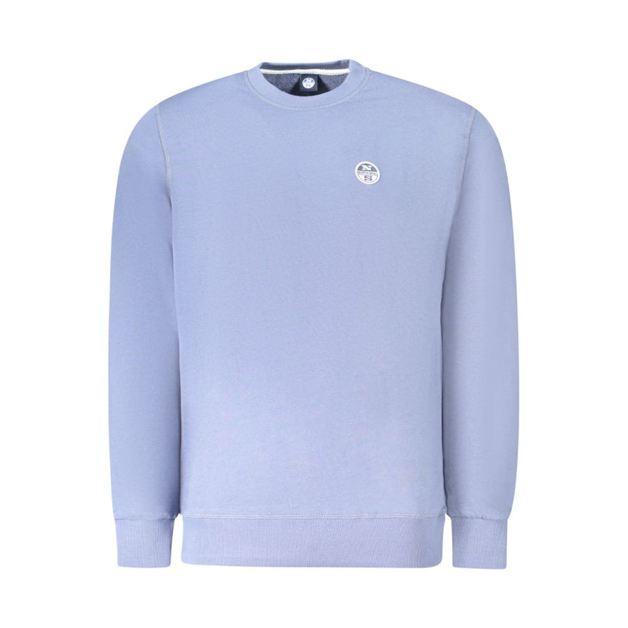 Blue Cotton Men Sweater