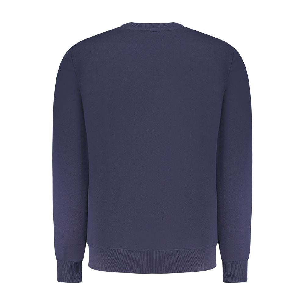 Blue Cotton Men Sweater