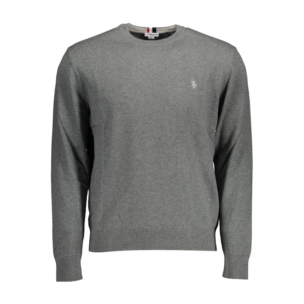 Gray Cotton Mens Sweater