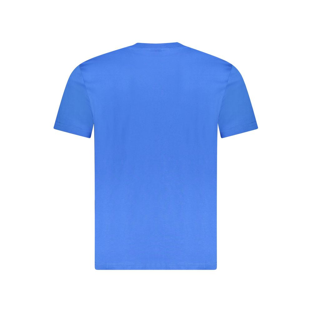 Blue Cotton Men T-Shirt