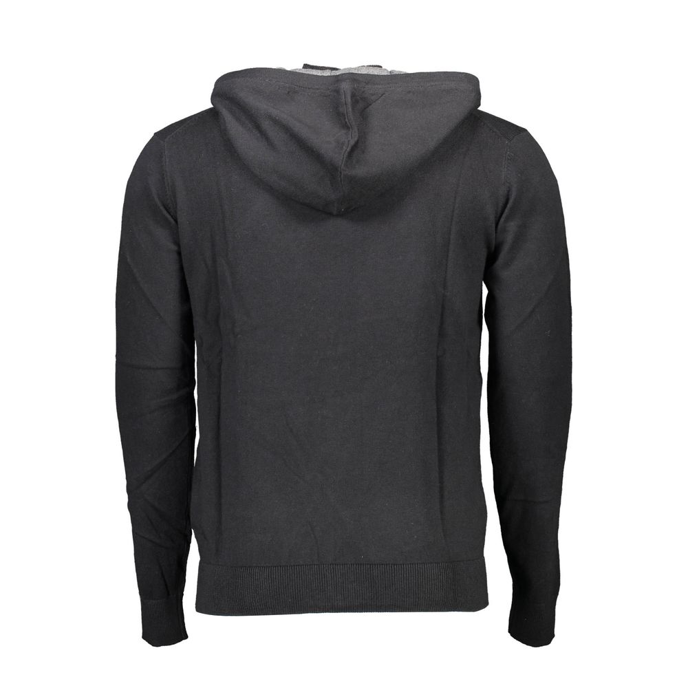 Black Cotton Men Sweater