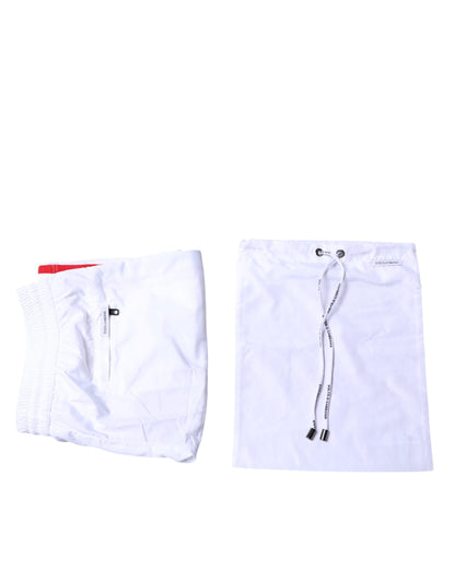 White Stripes Beachwear Shorts 2 Pc Swimwear