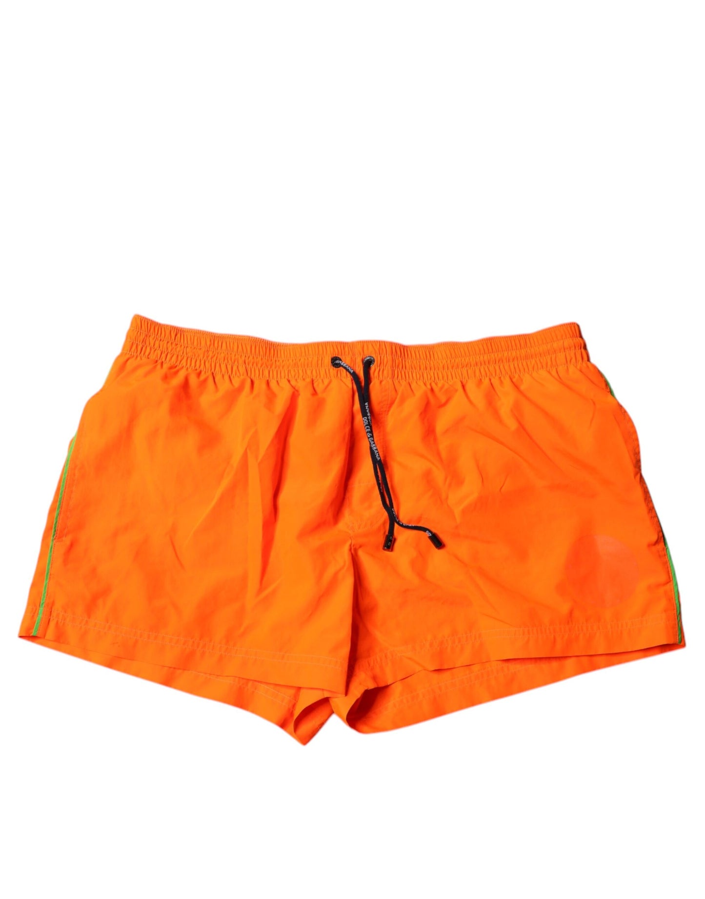 Orange Polyester Beachwear Shorts 2Pc Swimwear