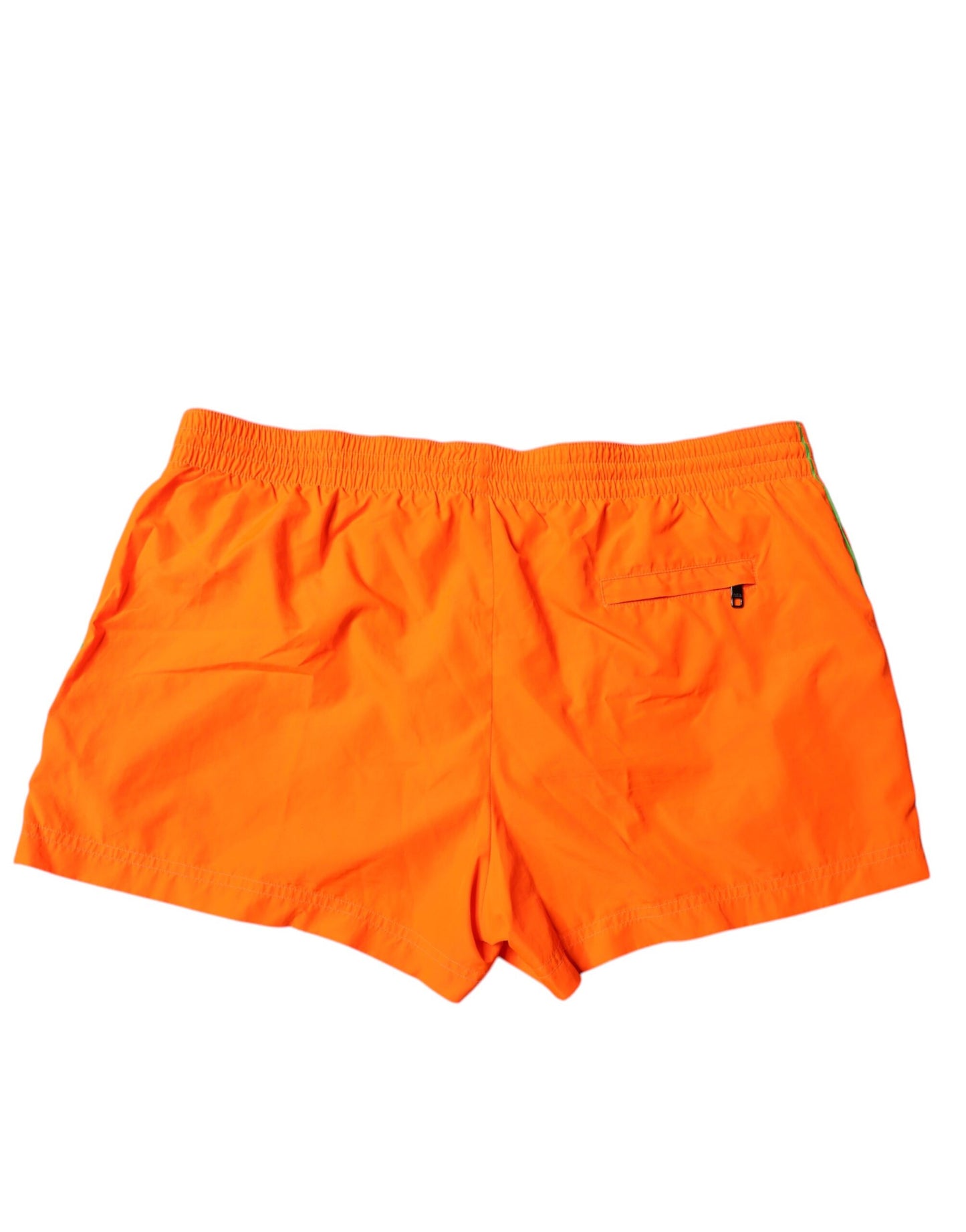 Orange Polyester Beachwear Shorts 2Pc Swimwear