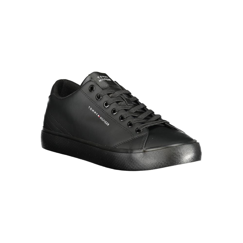 Black Leather Men Sneaker