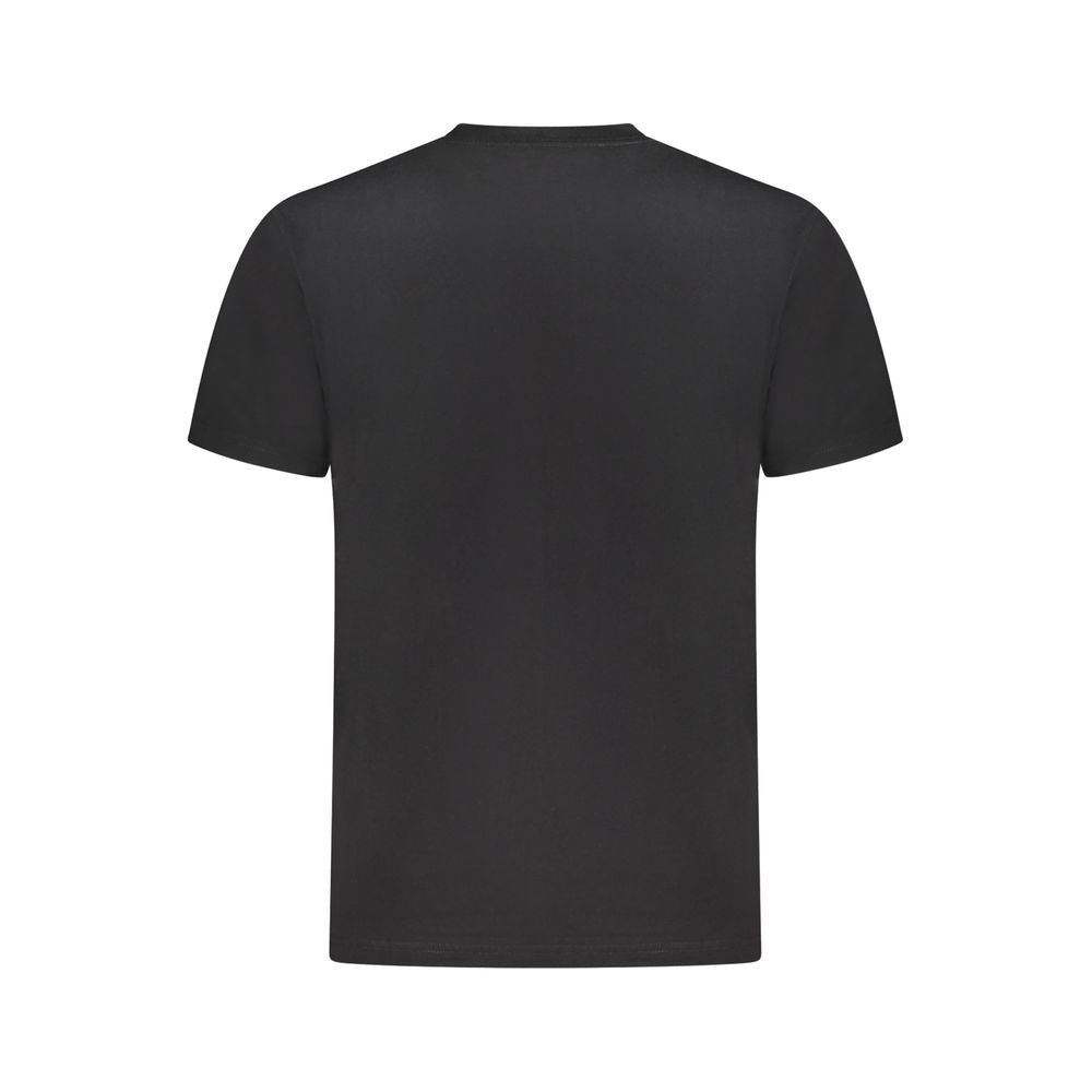 Black Cotton Men T-Shirt