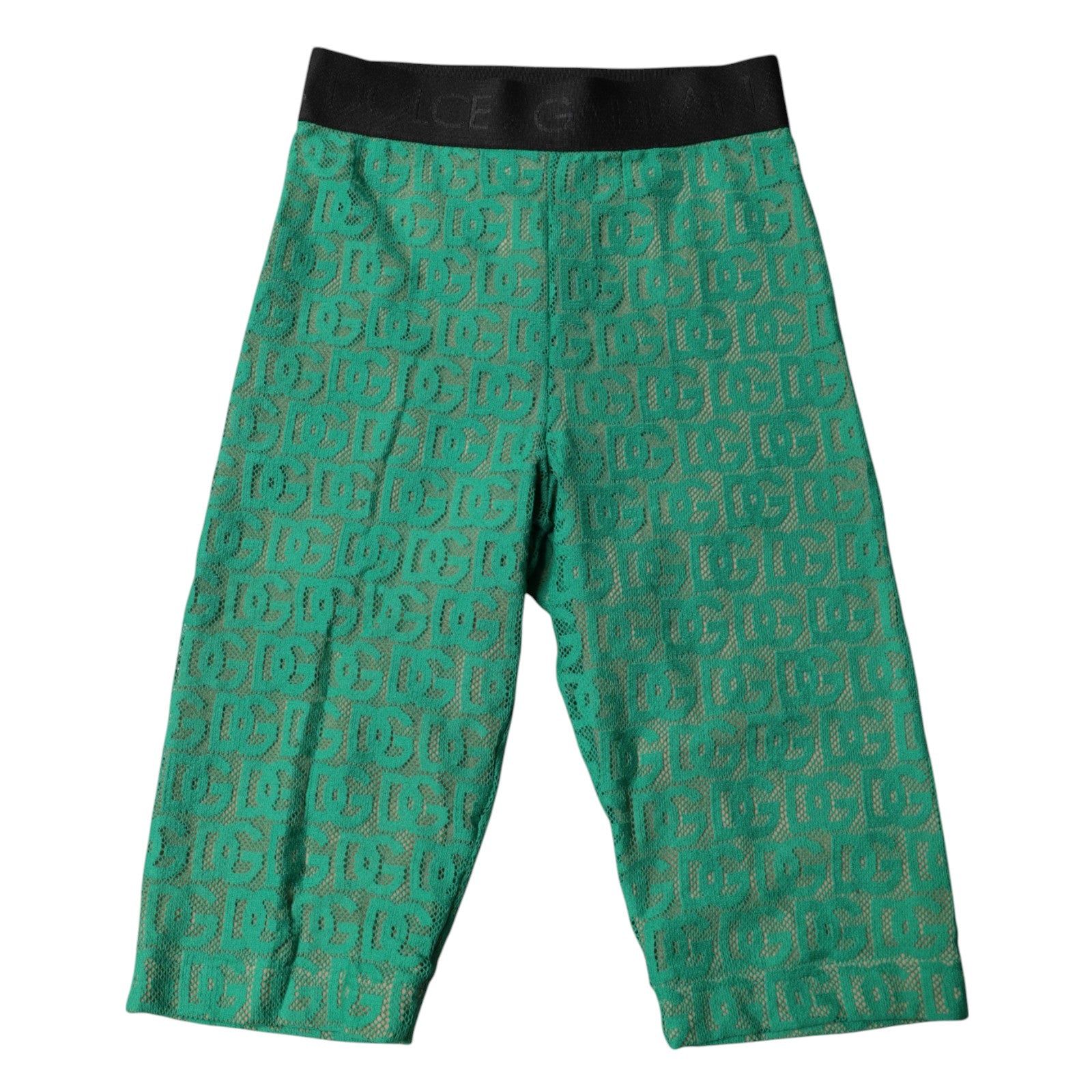 Green Logo Monogram Cropped Tights Underwear