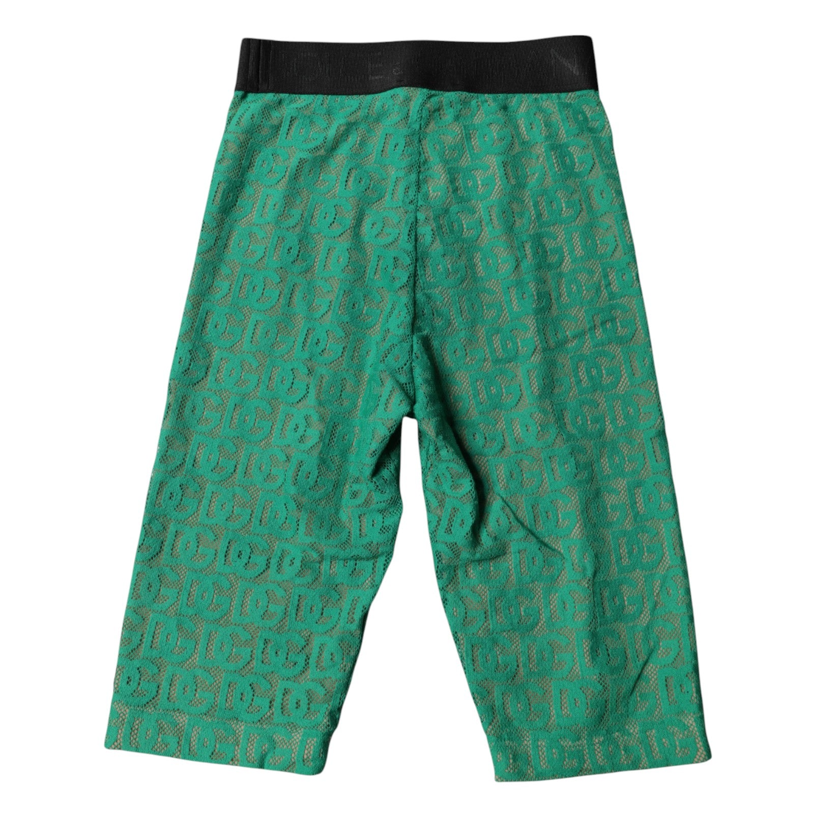 Green Logo Monogram Cropped Tights Underwear