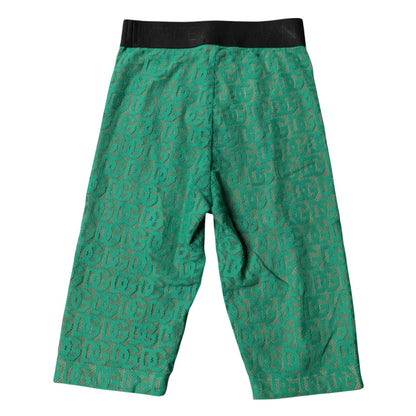 Green Logo Monogram Cropped Tights Underwear