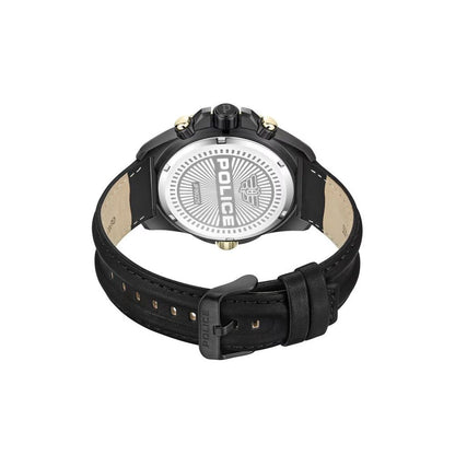 Black Leather Leather Watch