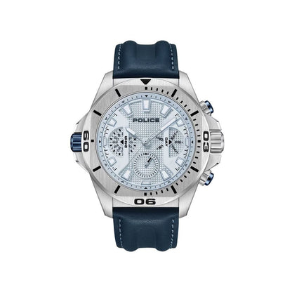 Blue Leather Leather Watch