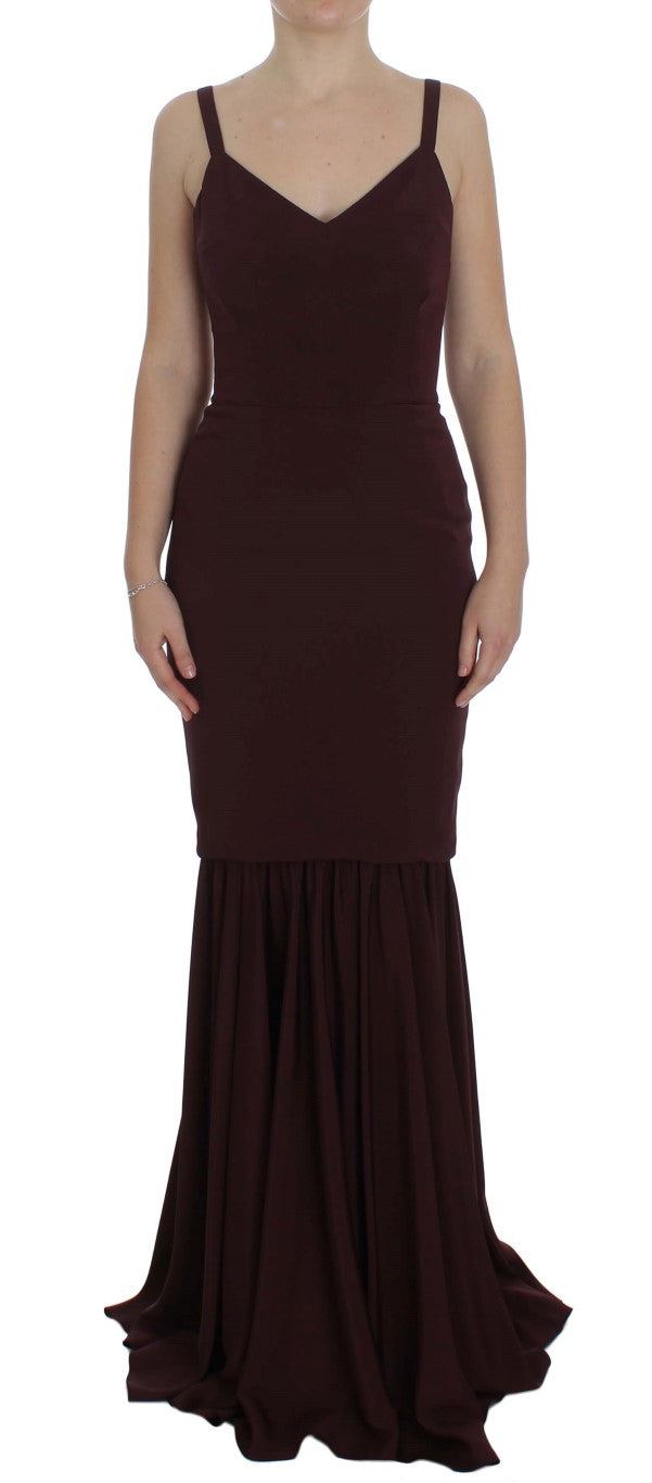 Elegant Bordeaux Sheath Dress